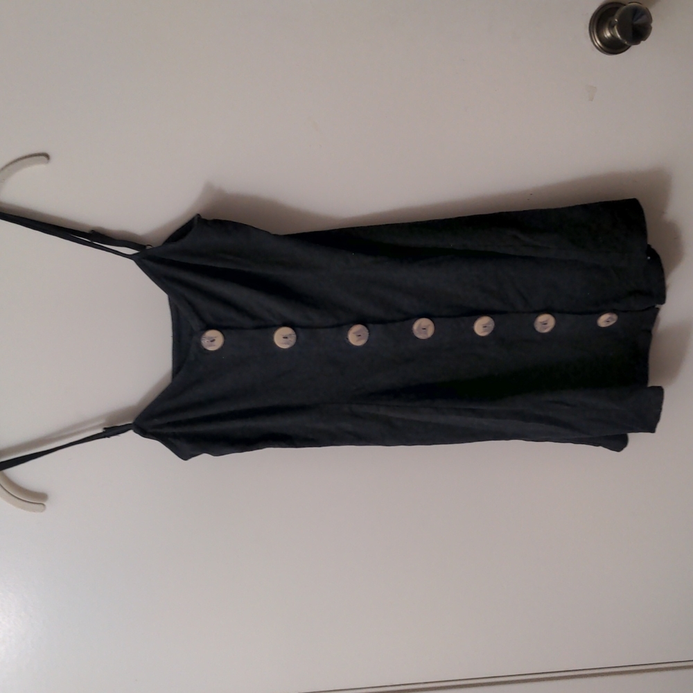 ASOS mini black dress with buttons in size 0